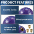 Round Ball Shift Knob, 5.4cm Universal for Automatic and Manual Vehicle Gear Shifter Knob with 3 Adapter Acrylic Purple, 1 Set...