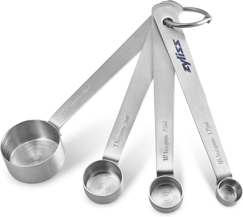 Zyliss Premium Stainless Steel Measuring Spoons - Stainless Steel Measuring Spoon Set - Dry Ingredient Nesting Measuring Spoons - Premium Bakeware...