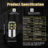 20PCS 1141 1156 Interior LED Light Bulbs for RV, Super Bright 18-SMD 6000K Xenon White 1073 1003 7506 BA15S LED Bulbs Replacement for Camper Trail...