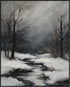Posterizer 1 pcs-beautiful scenary of snowy winter in oil painting style-8-Landscape & Nature Art-GIft for Men Women Teens-Dining Room Decor- unfr...