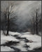 Posterizer 1 pcs-beautiful scenary of snowy winter in oil painting style-8-Landscape & Nature Art-GIft for Men Women Teens-Dining Room Decor- unfr...