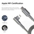 VCUTECH Lightning Data Cable to USB-C 1.1 ft/35 cm MFI Certified for DJI Mini 3 Pro/Mini 2/Air 2S/Mavic Air 2/Mavic 3 Remote Controller OTG Extens...