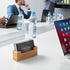 Business Card Holder for Desk, Acacia Wood Business Card Organizer Desktop Business Card Display Stand for Office Home Tabletop Exhibition, Small ...