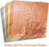 Paxcoo 300 Gold Leaf Sheets for Resin, Gold Foil Flakes Metallic Leaf for Resin Jewelry Making, Nail Art, Slime, and Gilding Crafts (Gold, Silver,...