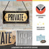 Nostalgic-Art Retro hanging sign, 3.9" x 7.9", Private – Gift idea for your home, made of metal, vintage design...