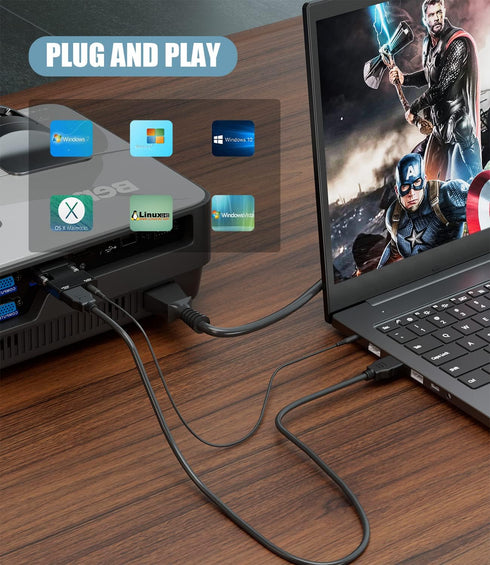 HDMI to VGA Adapter Converter, Audio Output Computer Set-top Box Connector Dongle for Laptop, PC, Monitor, Projector, HDTV, Chromebook, Roku, Xbox...