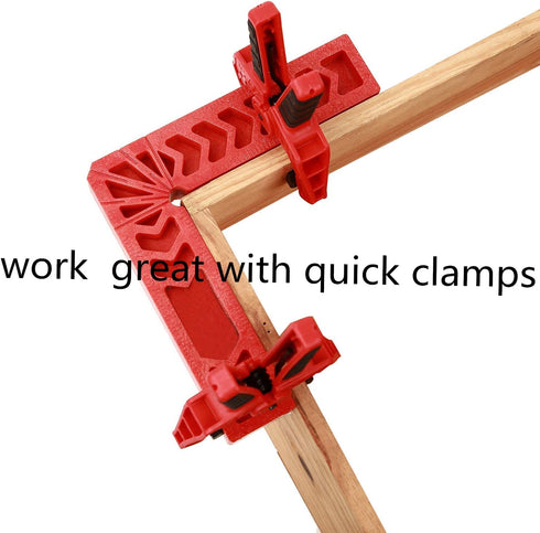 Chiloskit 2Pcs Woodworking 90 Degree Corner Clamp Clamping Angle Clamps Tool Positioning Squares for Picture Frames Boxes Cabinets (6Inch 2pcs) Re...
