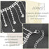 ELABEST Boho Rhinestone Ankle Bracelet Silver Drop Tassel Crystal Dangle Anklet Bracelets High-heeled Trendy Anklet Tennis Foot Chain Nightclub Pa...