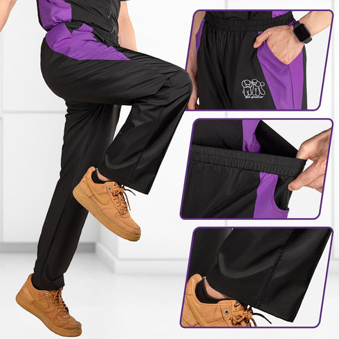 Noverlife Professional Pet Grooming Pants, M Size, with Comfortable Elasticated Waist, Lightweight Black Pants for Pet Groomers, Hair Resistant Pe...