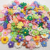 Halloluck 50 Pcs Flower Slime Charms Easter DIY Craft Making Resin Jewery Making Kit, Resin Flatback Slime Beads Making Supplies for DIY Scrapbook...