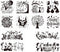 NGLAT 12 Pcs Halloween Stencils Template Large Halloween Pumpkins Painting Stencils Reusable Witch Skeleton Template for DIY Cards Crafts Drawing ...