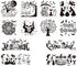 NGLAT 12 Pcs Halloween Stencils Template Large Halloween Pumpkins Painting Stencils Reusable Witch Skeleton Template for DIY Cards Crafts Drawing ...