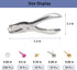 200 Pieces Paper Fasteners Brads, Multi Color Mini Brads Round Fasteners with 200 Pieces Silver Washers and Single Hole Metal Punch Pliers, Metal ...
