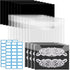 Pllieay 26Pcs Stamp and Die Storage Pockets with Rubber Magnetic Sheets and Labels, Clear Plastic Envelopes Storage Bag Scrapbooking Storage Dies ...