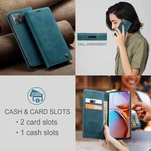 Kowauri for Moto Edge Plus 2023 Case/Moto X40 Case/Moto X40 Pro Case,Leather Wallet Case Classic Design with Card Slot and Magnetic Closure Flip F...