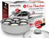 EXCELSTEEL Non Stick Easy Use Rust Resistant Home Kitchen Breakfast Brunch Induction Cooktop Egg Poacher, 6 Cup, Stainless Steel, Round...