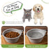 Dog Bowl Pet Travel Collapsible Bowls 2 Pack, Portable Foldable Cats Dogs Water Dish Puppy Bowl for Walking Parking Traveling, Silicone One-Piece ...