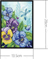 5D Notebook with Diamond Art Painting Art DIY Blue Flower and Dragonfly Cover Crystal Cross Stitch Special Shaped Diamond Kits Writing Sketchbook ...