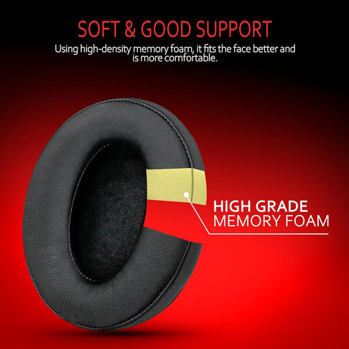 Krone Kalpasmos Large Oval Replacement Ear Pads for ATH M50X / M40X / SteelSeries Arctis/HyperX Cloud & Alpha/Sony MDR-7506 Compatible with Many M...