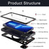 Marrkey Waterproof Case for iPhone 14 Plus, Heavy Duty Durable Metal Full Body Built-in Screen Protection Case Shockproof Dustproof Rugged Militar...