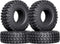 Hobbypark Soft Rubber SCX24 Tires 1.0 Rock Crawler for 1/18 TRX4M Axial SCX24 Gladiator Bronco C10 JLU Deadbolt B17 Betty 1/18 1/24 RC Crawler Car...