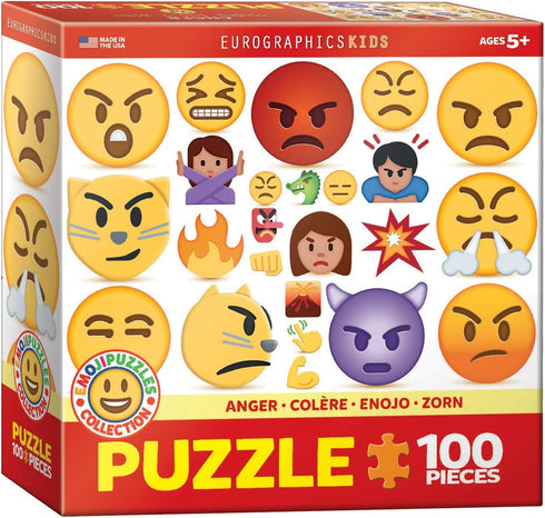 EuroGraphics Anger Emoji (100 Piece) Puzzle, multi...
