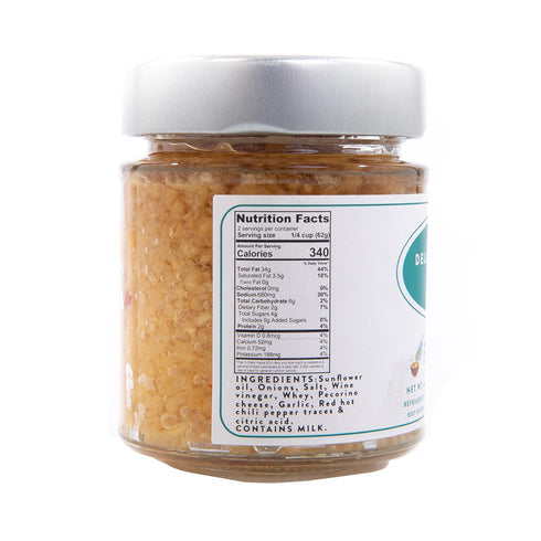 Arroyo Kitchen Delicious Onion Sauce, Made in Italy, Spiced with Garlic, Chili Pepper & Pecorino Cheese, All Natural, Preservatives-free, Clean In...