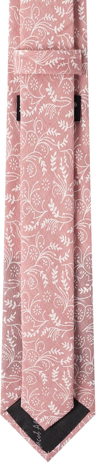 Jacob Alexander Men's Slim Width 2.75" Floral Neck Tie...