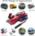 SAE to Battery Alligator Clip - 12V SAE 2Pin Quick Disconnect Cable 10ft SAE to Battery Clamp Cord 15A Fuse (10FT)...