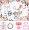 SPOKKI 6 PCS Baby Monthly Milestone Blanket Girl, 60''x40''Fleece Monthly Blanket Newborn with Headband for Photography Background Prop and Mom Nu...
