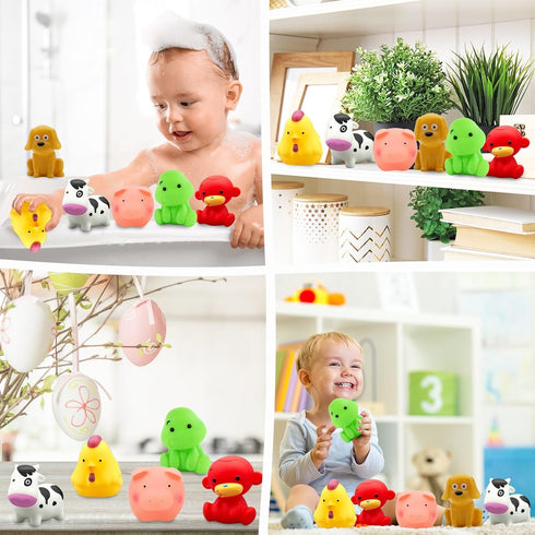 Bath Toys for Kids 1-3 2-4 - No Hole Infant Baby Bath Toys for 6-12-18-24 Months Bathtub Tub Water Pool Shower Toys for 1 2 3 4 Year Old Boys Chil...