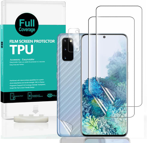 Ibywind For Samsung Galaxy S20 5G (2 Pcs) Screen Protector,Flexible TPU Film,With 1Pc Camera Lens Protector,1Pc Back Film,Bubble Free[Easy to inst...