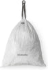 Brabantia PerfectFit Trash Bags (Size M/16 Gal) Thick Plastic Trash Can Liners with Drawstring Handles (40 Bags)...