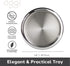 OGGI Round Tray Steel 14" - Ideal Coffee Table, Decorative Tray, Tea and Bar Serving Tray Stainless Steel...