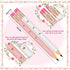 CHENGU 48 Pcs Half Pencils with Eraser Bridal Shower Pencils Mini Pencils Golf Pencils Rose Gold Heart Pencils White Pink Pre Sharpened Pencils We...