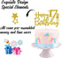 Gold Glitter Happy 17th Birthday Cake Topper - 17 Cake Topper - 17th Birthday Party Supplies - 17th Birthday Party Decorations...