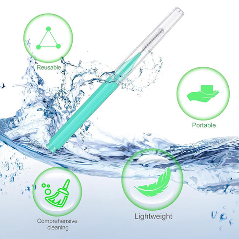 150 Pieces Interdental Brush Teeth Floss Tooth Cleaning Tool Toothpick Cleaner Dental Tooth Flossing Head Teeth Soft Dental Pick Refill Dental Flo...