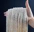 Pearls Beads for Jewelry Making 100pcs 8-9mm Natural Genuine Real Freshwater Cultured Pearl White Rice Oval Loose Gemstone Bead Holes 0.7mm DIY Cr...