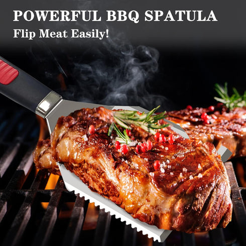 Grill Spatula for Outdoor Grill, 7-in-1 BBQ Spatula, Extra Long BBQ Tool, Box Package, Great Gifts for Men...