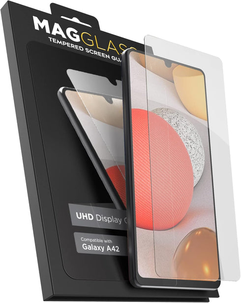 magglass Samsung A42 5G Screen Protector Tempered Glass - Anti Bubble UHD Full Coverage Display Guard for Galaxy A42 (Case Compatible)...