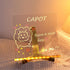 CAPOT Acrylic Dry Erase Board with Light 7.9 X 7.9” Light up Dry Erase Board with Stand as a Glow Memo LED Letter Message Board led Note Board Whi...