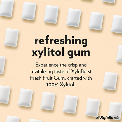 XyloBurst Gum | Xylitol Chewing Gum | Sugar Free, Gluten Free, Keto Friendly | Aspartame Free Gum For Oral Health | Fruit | 100-Count Jar...