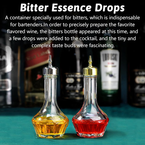 SuproBarware Bitters Bottle Set of 2 Glass Dash Bottle with Dasher Top 1.7oz Professional Bar Tool for Cocktail Great for Bartender Home Bar...