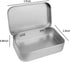 2 Pack Metal Box, Rectangular Tins Box Containers, Storage Box, Small Box with Lids for Tobacco, Cigarettes, Candy, Jewelry (Silver)...