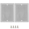 LeMotech 2pc Junction Box Mounting Plate ABS Plastic Internal Panel w/Screws for Installation on Electrical Box with Latches 7.56"x5.55"...