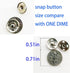 JOSDIOX Sew on Snap Metal Fasten Press Button for Sewing Clothing Silvery and Black (13mm 40sets Silvery and Black)...