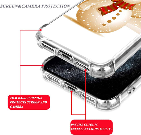 Case for iPhone 13 Pro Christmas & Protector Gel Silicone Slim Drop Proof Heavy Duty Protection Cover Compatible with iPhone 13 Pro & Xmas Holiday...