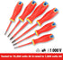HAUTMEC 1000V VDE Insulated Screwdriver Set 6Piece Electrician Screwdriver Set with Forged S2 Shanks, Magnetic Tips, Tri-Material Cushion Grip, Pr...