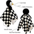 Baby Lovey Blanket for Boys Girls Super Soft Checkerboard Gingham with Minky Dot Fabric Backing Penguin Stuffed Animal Lovely Snuggle Toy Black 14...
