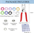 Minestylish 100 Sets Metal Snaps Buttons with Fastener Pliers Press Tool Kit Snaps for Sewing Perfect for DIY Crafts Clothes Hats and Sewing, Snap...